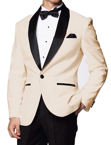 cream color prom suit